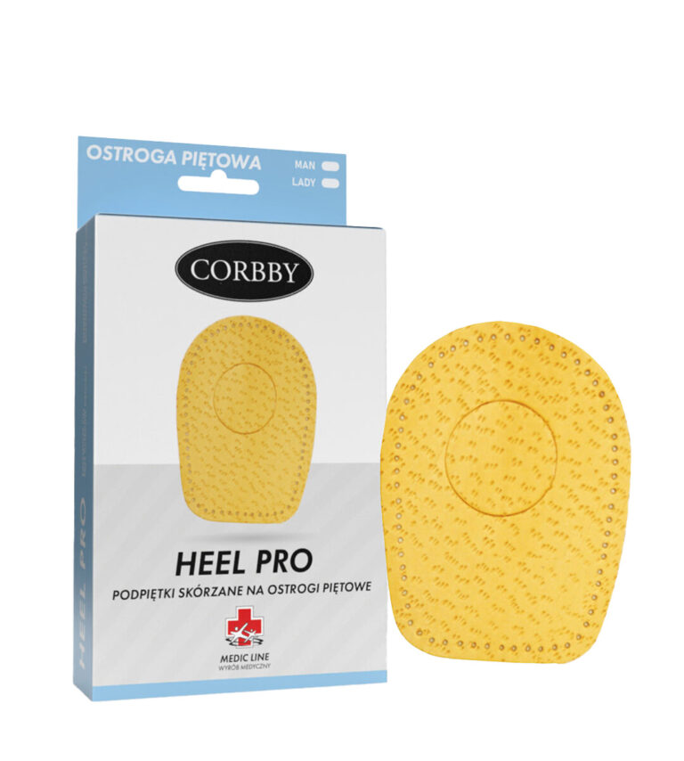 HEEL PRO- dwuwarstwowe podpiętki skórzane na ostrogi piętowe z wyjmowanym krążkiem w części centralnej