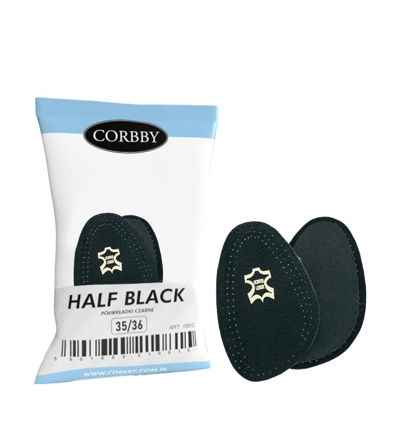 HALF BLACK- skórzane półwkładki